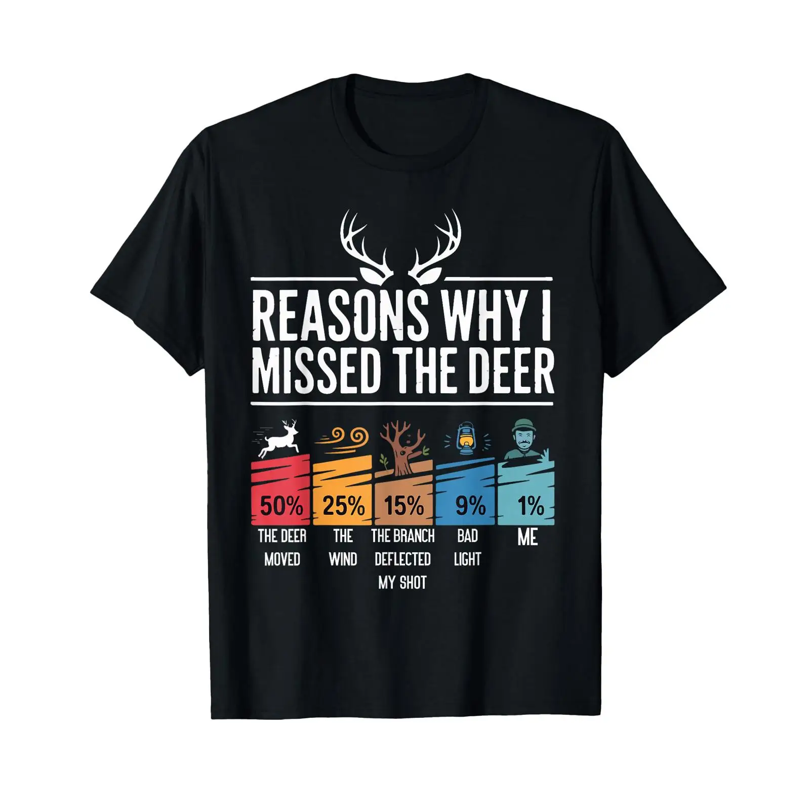 Outdoor Hunting Graphic Tees - Funny Deer Hunting Reasons Outdoor Humor