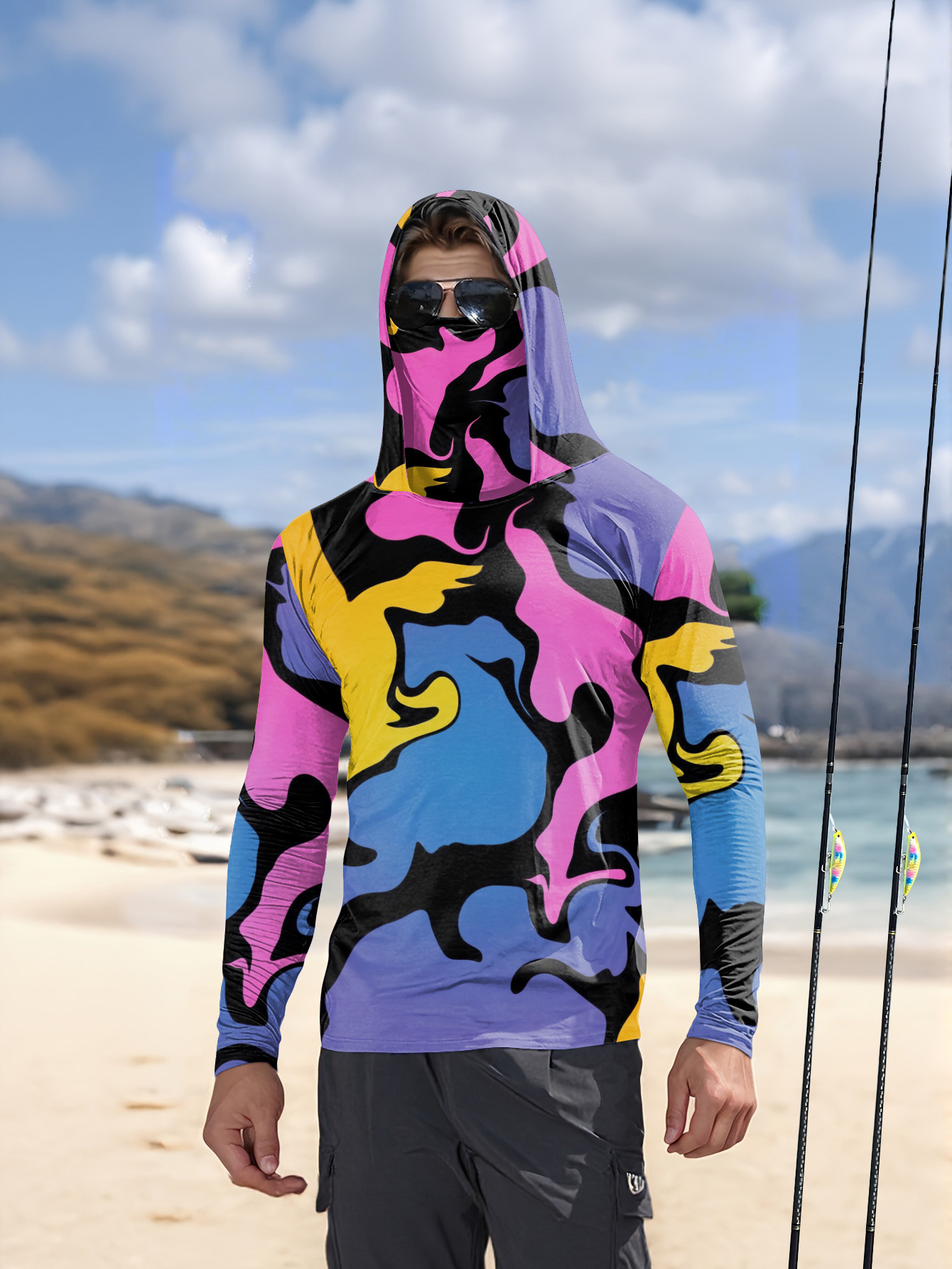 Hunting & Outdoor Supplies Vanderbijlpark Photos - Fishing hooded sweatshirt men's long-sleeved sun