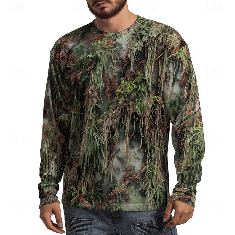 Men's Camo Animal Print Long S - đánh giá và giá Outdoor Hunting Graphic Tees