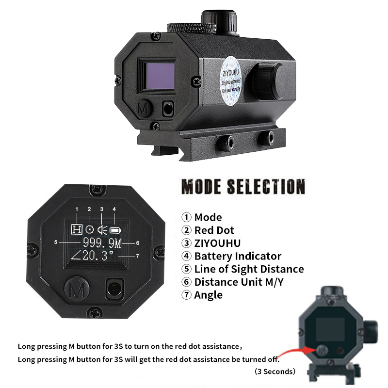 ZIYOUHU-MINI8 Caza Sniper Lase - đánh giá và giá Rangefinder Laser Hunting