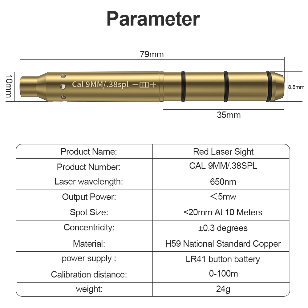 9MM/38SPL Red Laser Boresighte - đánh giá và giá Outdoor Hunting Lab
